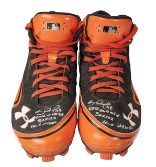 Pablo Sandoval 2012 World Series Worn and Signed Pair of Cleats